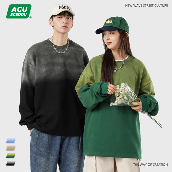 acu men's wear | 2023 autumn new 350g gradient spray wash loose street fashion brand round neck sweater, Black
acu men's wear | 2023 autumn new 350g gradient spray wash loose street fashion brand round neck sweater, Black