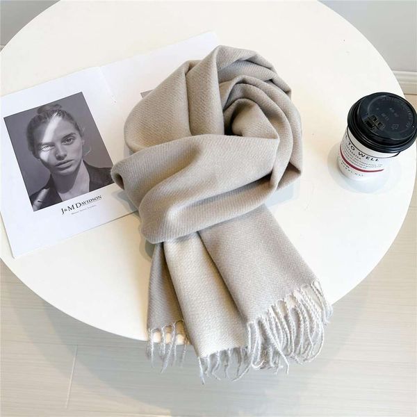 soft double sided cashmere cash wool scarf shawl dual use womens korean style simple thickened autumn and winter, Blue;gray
soft double sided cashmere cash wool scarf shawl dual use womens korean style simple thickened autumn and winter, Blue;gray