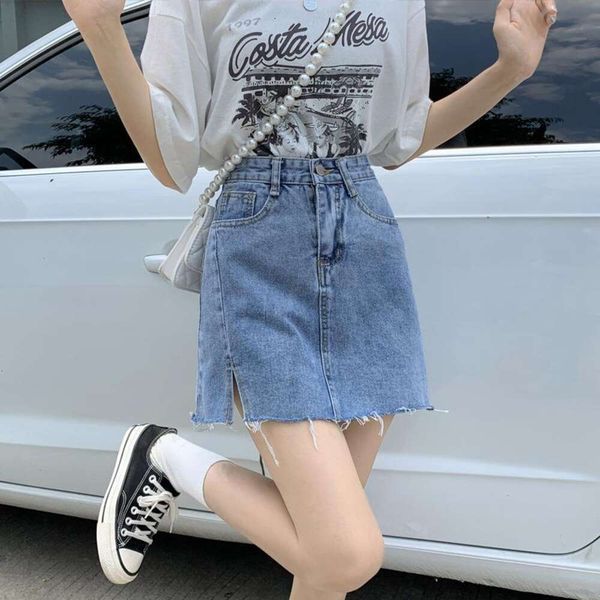 cowboy skirt for women summer high waist slimming style large size fat mm design split a line, Black
cowboy skirt for women summer high waist slimming style large size fat mm design split a line, Black
