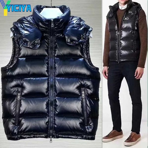 yiciya down vest jacket moncl brand black oversize bomber women winter varsity female american vintage jackets coats, Black;brown
yiciya down vest jacket moncl brand black oversize bomber women winter varsity female american vintage jackets coats, Black;brown