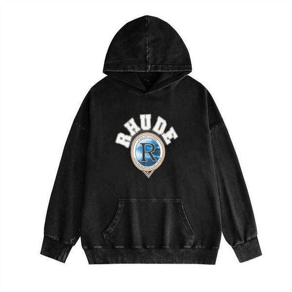 rhude washed old loose teenage couple leisure commuter ins sweater hoop, Black
rhude washed old loose teenage couple leisure commuter ins sweater hoop, Black