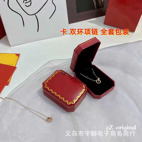 eydo card double ring necklace women's pendant full set packaging high edition clavicle chain light luxury grade network red same, Silver
eydo card double ring necklace women's pendant full set packaging high edition clavicle chain light luxury grade network red same, Silver