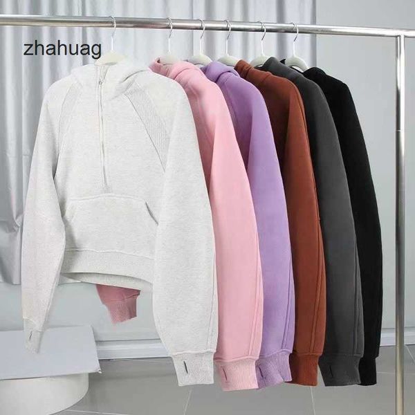 autumn and winter yoga hoodie scuba lulus womens plus velvet thickening jackets hoodys sports half zipper terry designer sweater mhsu motion, Black 
autumn and winter yoga hoodie scuba lulus womens plus velvet thickening jackets hoodys sports half zipper terry designer sweater mhsu motion, Black