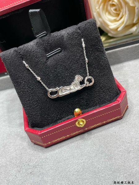 luxury pendant necklace brand designer s925 sterling silver black spot full crystal leopard head body charm short chain choker with box
luxury pendant necklace brand designer s925 sterling silver black spot full crystal leopard head body charm short chain choker with box
