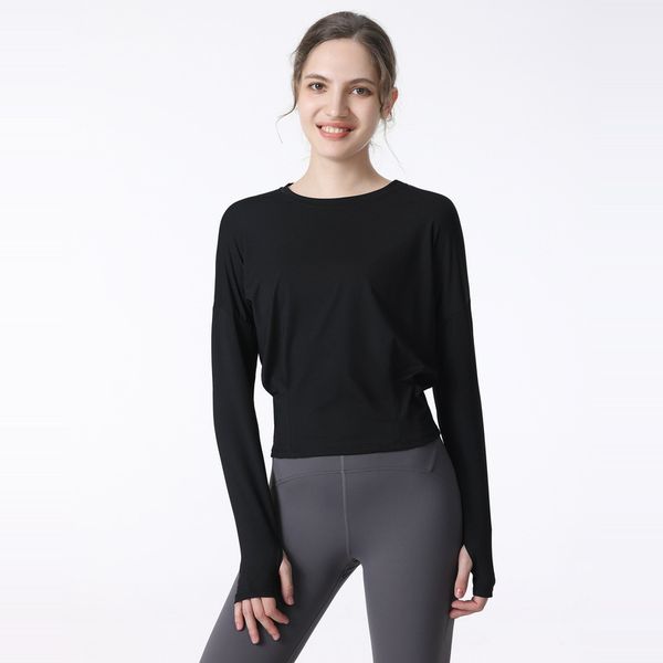 lu sports long sleeved women loose fitness clothes slim workout training yoga t-shirts fashion casual breathable gym outfits black
lu sports long sleeved women loose fitness clothes slim workout training yoga t-shirts fashion casual breathable gym outfits black