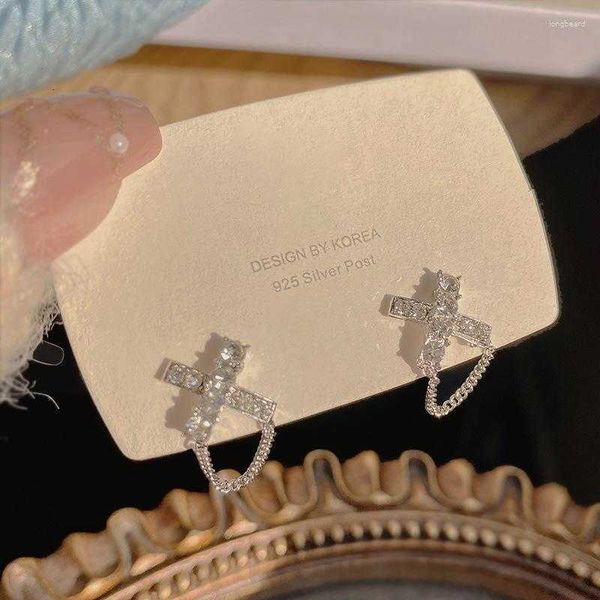 stud earrings colorful l 925 sterling silver small cross zircon chain personality design for woman cool girl jewelry christmas gift, Golden;silver
stud earrings colorful l 925 sterling silver small cross zircon chain personality design for woman cool girl jewelry christmas gift, Golden;silver