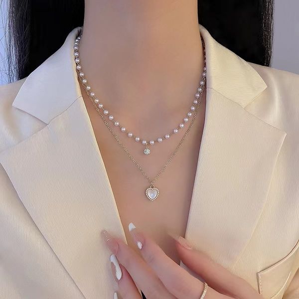 fashion cute love heart shaped pendant necklace pearl chain shiny women aesthetic jewelry choker wedding party jewelry gift wholesale ymn010, Silver
fashion cute love heart shaped pendant necklace pearl chain shiny women aesthetic jewelry choker wedding party jewelry gift wholesale ymn010, Silver