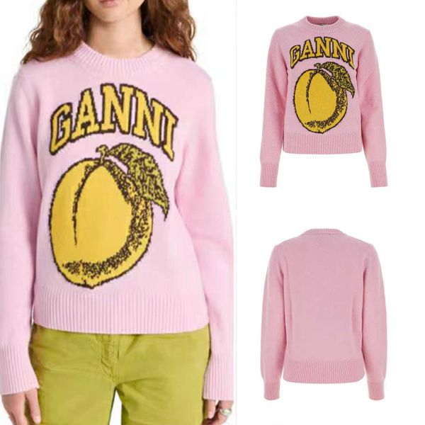 23aw ganni jumper desginer sweaters new gannis swearter letter wool blended knitted peach bee long sleeve round neck knitted ganni top, White;black
23aw ganni jumper desginer sweaters new gannis swearter letter wool blended knitted peach bee long sleeve round neck knitted ganni top, White;black