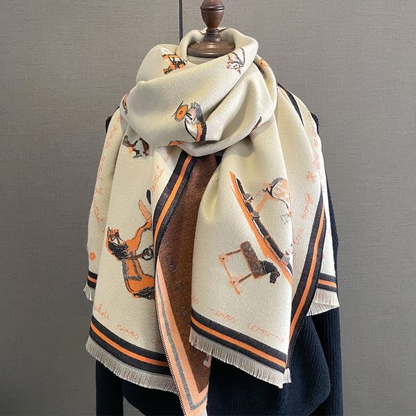 luxury winter cashmere scarf horse print for women brand designers soft and thick warm fashion wool long shawl wrap, Blue;gray
luxury winter cashmere scarf horse print for women brand designers soft and thick warm fashion wool long shawl wrap, Blue;gray