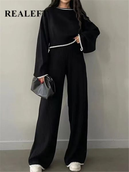 women s two piece pants realeft 2023 autumn winter 2 pieces suits knitted tracksuit o neck sweater and wide leg jogging female oufit sets 23, White
women s two piece pants realeft 2023 autumn winter 2 pieces suits knitted tracksuit o neck sweater and wide leg jogging female oufit sets 23, White