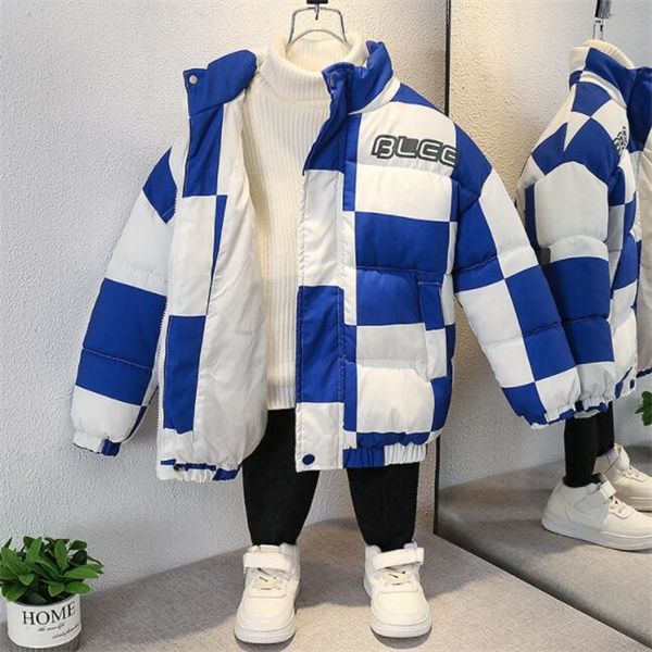 new winter children's cotton-padded jacket zhongda children's cashmere coat jacket plaid collar coat for boys and girls, Blue;gray
new winter children's cotton-padded jacket zhongda children's cashmere coat jacket plaid collar coat for boys and girls, Blue;gray