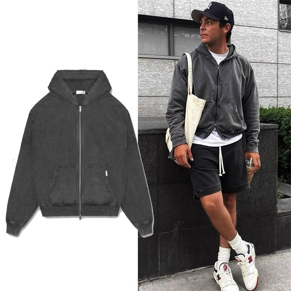 men's hoodies sweatshirts high streetwear retro washed dirty cut zip hooded y2k jacket men women blank harajuku oversized casual 230825, Black
men's hoodies sweatshirts high streetwear retro washed dirty cut zip hooded y2k jacket men women blank harajuku oversized casual 230825, Black