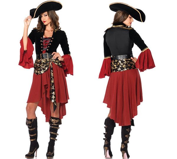 captain jack pirates of the caribbean halloween costume for women - cosplay outfit with hat and belt, Black;red
captain jack pirates of the caribbean halloween costume for women - cosplay outfit with hat and belt, Black;red