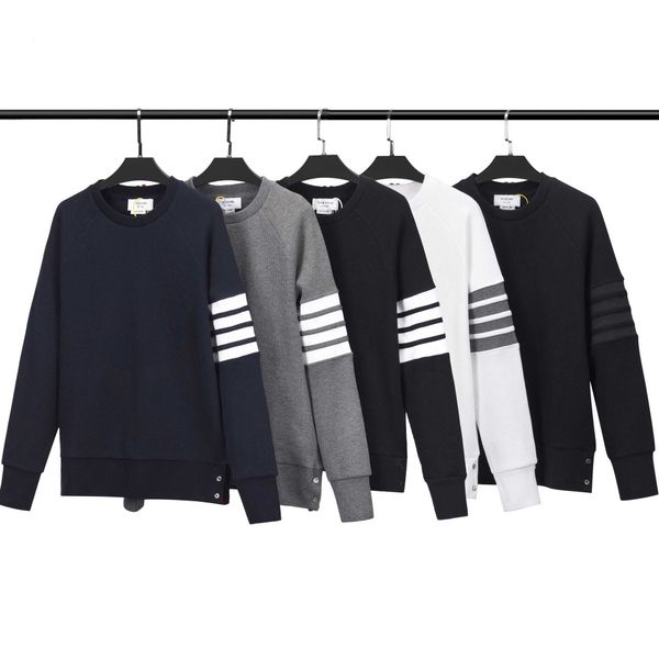 x6j7 men's hoodies sweatshirts tb browin new tb autumn waffle round neck sweater korean casual yarn dyed four bars, Black
x6j7 men's hoodies sweatshirts tb browin new tb autumn waffle round neck sweater korean casual yarn dyed four bars, Black