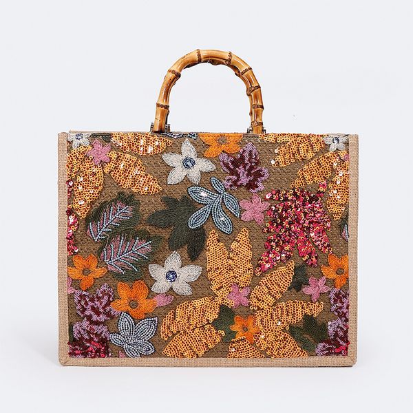 evening bags vintage bamboo handle women handbags sequins embroidery tote bags casual linen large capacity summer beach bag big female purse
evening bags vintage bamboo handle women handbags sequins embroidery tote bags casual linen large capacity summer beach bag big female purse