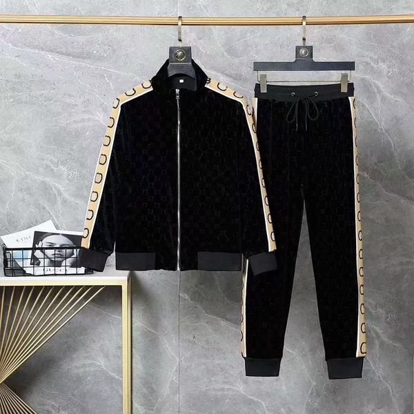 men's tracksuits designer golden velvet casual sportswear set mens autumn and winter fashion two-piece large size 7jbu, Gray
men's tracksuits designer golden velvet casual sportswear set mens autumn and winter fashion two-piece large size 7jbu, Gray