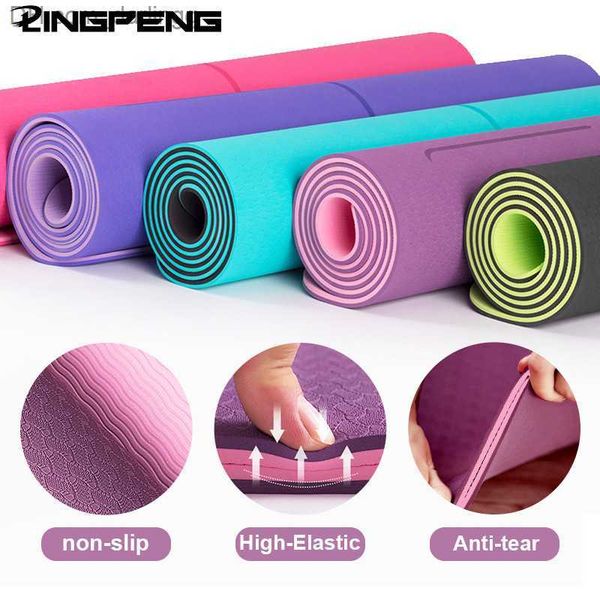 tpe yoga double layer non-slip mat yoga exercise pad with position line for fitness gymnastics and pilates q230826
tpe yoga double layer non-slip mat yoga exercise pad with position line for fitness gymnastics and pilates q230826