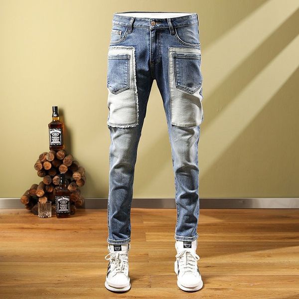 women s jeans trendy fashion patch trend jeans for men slim casual scraped stretch pants feet ripped 230826, Blue
women s jeans trendy fashion patch trend jeans for men slim casual scraped stretch pants feet ripped 230826, Blue