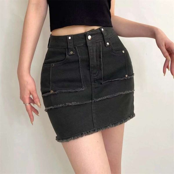 autumn and winter studded skirt fur border dress babes high waist stretch denim, Black
autumn and winter studded skirt fur border dress babes high waist stretch denim, Black