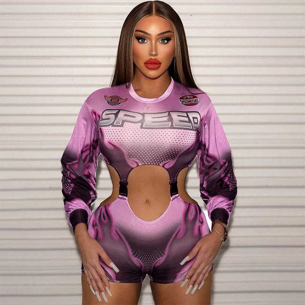 women's 2023 summer new street motorcycle printed navel long sleeve jumpsuit, Black;white
women's 2023 summer new street motorcycle printed navel long sleeve jumpsuit, Black;white