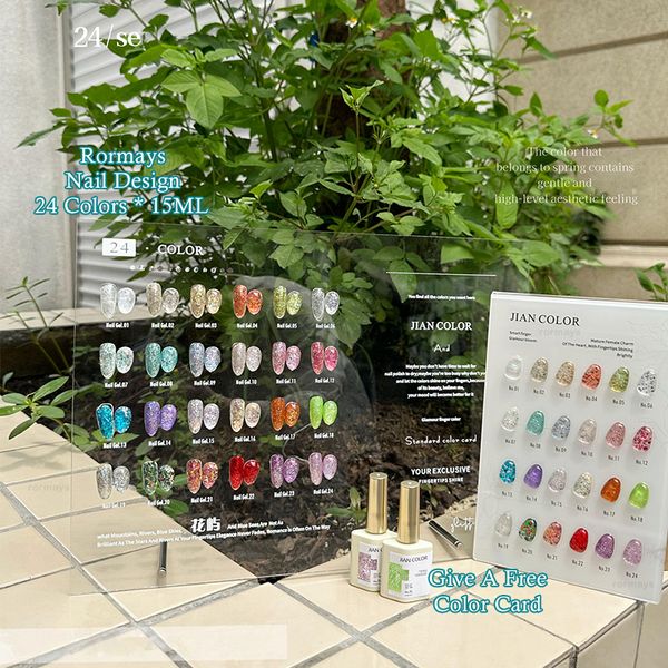 rormays new cat sands sequins 24 color uv gel nail polish set shiny mix diy semi permanent immersion soak nail art 15ml varnish factory whol
rormays new cat sands sequins 24 color uv gel nail polish set shiny mix diy semi permanent immersion soak nail art 15ml varnish factory whol