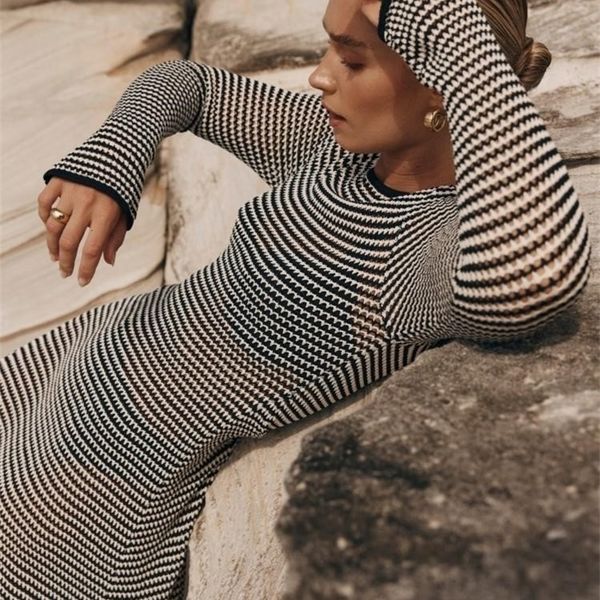 basic casual dresses striped knitted cotton hollow out long sleeved women's see through cover ups 2023 beach vacation wrap buttock vest, Black;gray
basic casual dresses striped knitted cotton hollow out long sleeved women's see through cover ups 2023 beach vacation wrap buttock vest, Black;gray