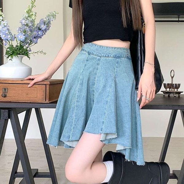 real price autumn all match design irregular skirt womens high waisted cowboy, Black
real price autumn all match design irregular skirt womens high waisted cowboy, Black