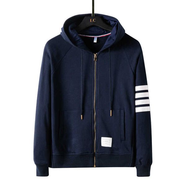 men's hoodies sweatshirts tb four bar autumn sweater coat men's cardigan youth zipper hooded casual sports wear couple hooded coat, Black
men's hoodies sweatshirts tb four bar autumn sweater coat men's cardigan youth zipper hooded casual sports wear couple hooded coat, Black