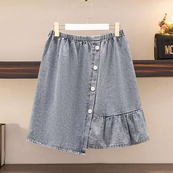 fat sister high waist cowboy short skirt summer large scale fashioned womens dress plated a line, Black
fat sister high waist cowboy short skirt summer large scale fashioned womens dress plated a line, Black