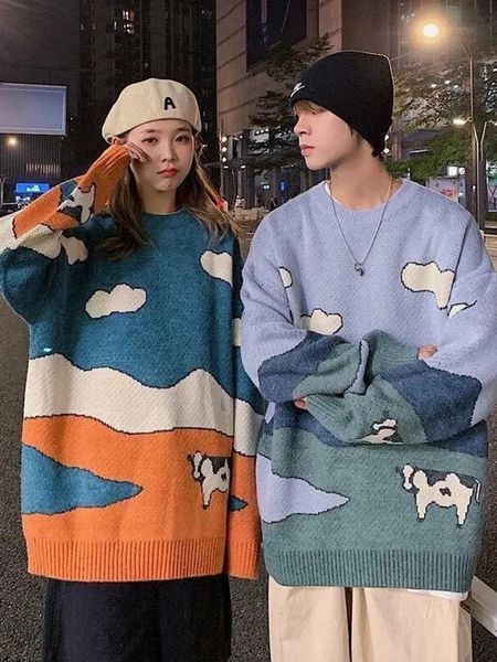 womens sweaters cows vintage couples sweater winter women casual print warm daily knitwear coats loose bf pullover harajuku jumper 230826, White;black
womens sweaters cows vintage couples sweater winter women casual print warm daily knitwear coats loose bf pullover harajuku jumper 230826, White;black