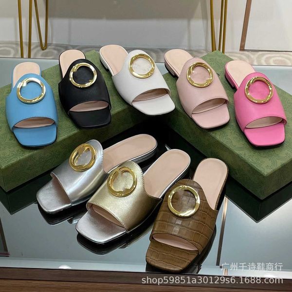 shoes high version fashionable metal round buckle open toe flat bottomed versatile women's sandals wearing fish mouth genuine leather t, Black
shoes high version fashionable metal round buckle open toe flat bottomed versatile women's sandals wearing fish mouth genuine leather t, Black