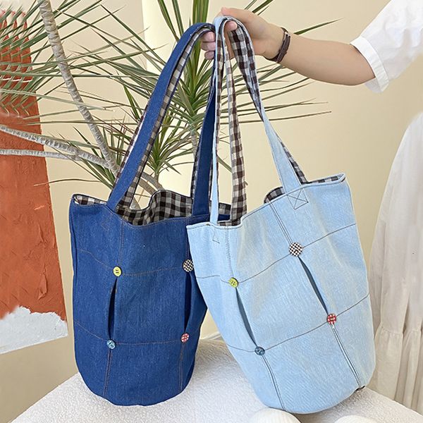 evening bags hylhexyr 2023 ins denim shoulder bag grid women bucket tote large capacity handbag student double sided use 230826
evening bags hylhexyr 2023 ins denim shoulder bag grid women bucket tote large capacity handbag student double sided use 230826