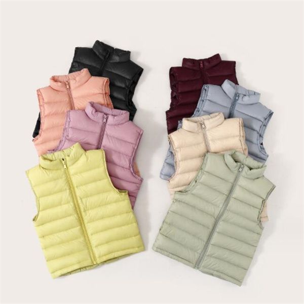 new autumn and winter children's lightweight down vest boys and girls stand collar solid color warm down coat vest, Camo
new autumn and winter children's lightweight down vest boys and girls stand collar solid color warm down coat vest, Camo