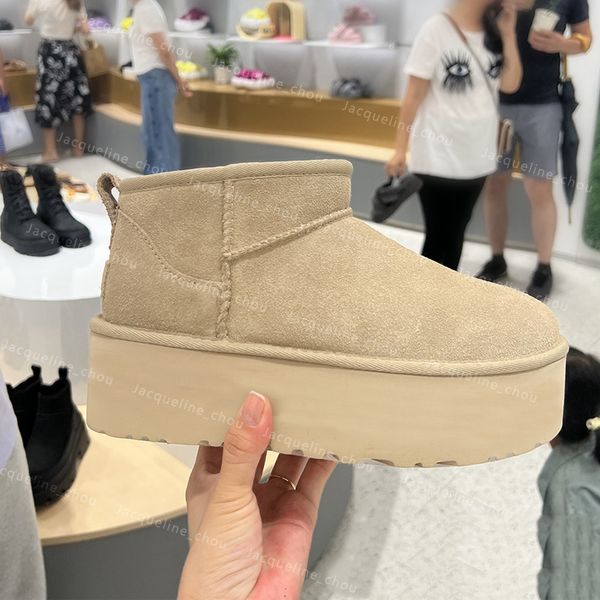 Womens Mustard Seed Snow Boot Platform Tazz Slippers Australia Ultra Mini Boots Designer Woman Warm Slip-on Real Leather Winter Fur Booties, 8#
Womens Mustard Seed Snow Boot Platform Tazz Slippers Australia Ultra Mini Boots Designer Woman Warm Slip-on Real Leather Winter Fur Booties, 8#