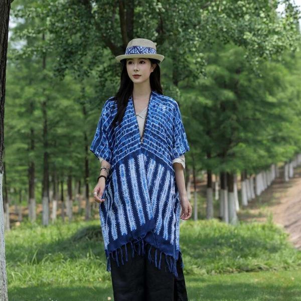 vintage ethnic style cotton scarf yunnan lijiang travel decorative shawl sunblock cardigan for women, Blue;gray
vintage ethnic style cotton scarf yunnan lijiang travel decorative shawl sunblock cardigan for women, Blue;gray