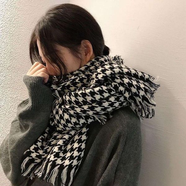 winter houndstooth scarf womens all matching korean imitation cashmere couple, Blue;gray
winter houndstooth scarf womens all matching korean imitation cashmere couple, Blue;gray
