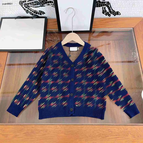 luxury designer kids cardigan fashion spring products baby sweater size 90-140 cm colorful grid letter jacquard v-neck knitted jacket aug22, Blue
luxury designer kids cardigan fashion spring products baby sweater size 90-140 cm colorful grid letter jacquard v-neck knitted jacket aug22, Blue