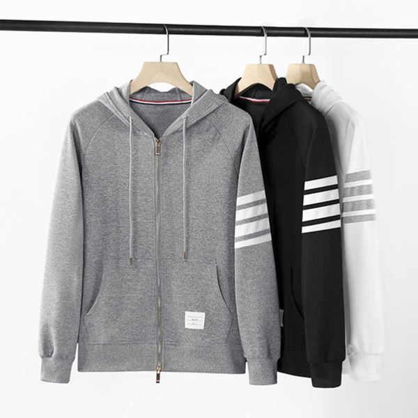 men's hoodies sweatshirts 2023 spring fashion brand tb four-bar waffle cardigan hooded sweater men's fashion casual couple coat, Black
men's hoodies sweatshirts 2023 spring fashion brand tb four-bar waffle cardigan hooded sweater men's fashion casual couple coat, Black