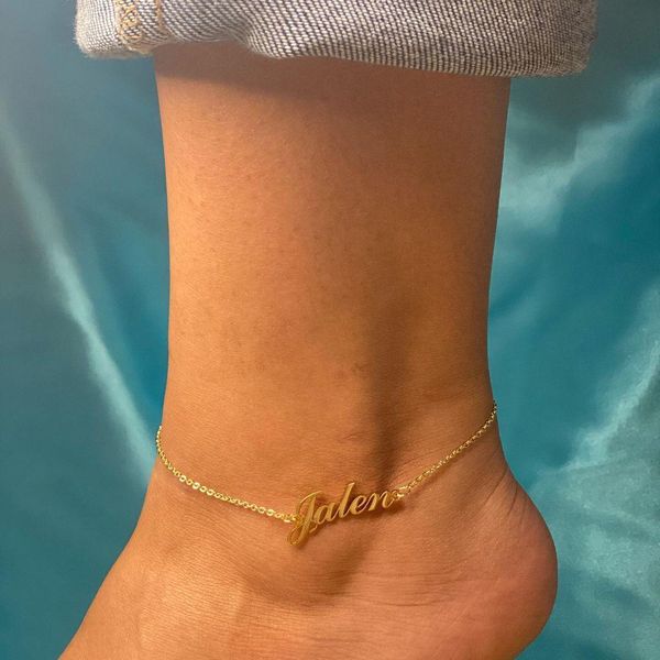 clips personalized name anklet gold color customized nameplate bracelets for couple stainless steel jewelry, Black
clips personalized name anklet gold color customized nameplate bracelets for couple stainless steel jewelry, Black