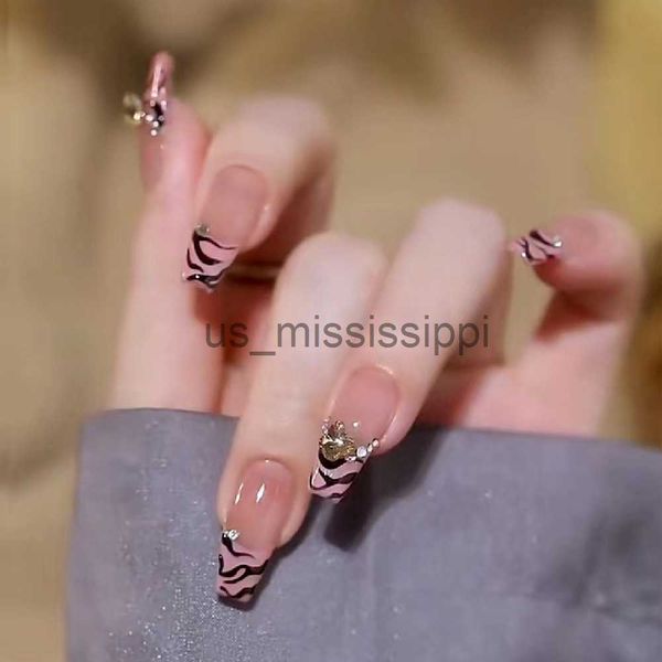 false nails 24pcsbox zebra stripes press on false nails cute nail art wearable fake nails tips with glue sticker wearing tools as gift x0826, Red;gold
false nails 24pcsbox zebra stripes press on false nails cute nail art wearable fake nails tips with glue sticker wearing tools as gift x0826, Red;gold