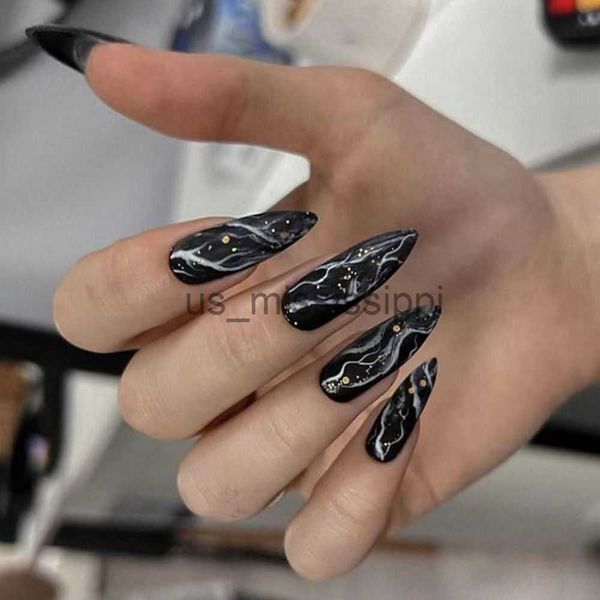 false nails 24pcs french almond fake nails long tip glitter marbling press on nails full cover stiletto false nails detachable nail tips x08, Red;gold
false nails 24pcs french almond fake nails long tip glitter marbling press on nails full cover stiletto false nails detachable nail tips x08, Red;gold