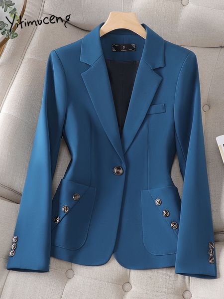 womens suits blazers yitimuceng slim for women fashion autumn winter long sleeve coats chic office ladies button pockets blazer 230826, White;black
womens suits blazers yitimuceng slim for women fashion autumn winter long sleeve coats chic office ladies button pockets blazer 230826, White;black