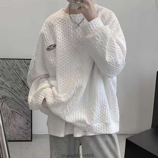 handsome waffle pattern design sense sweater for boys in spring and autumn season korean fashion brand high street loose pullover fashion, Black
handsome waffle pattern design sense sweater for boys in spring and autumn season korean fashion brand high street loose pullover fashion, Black