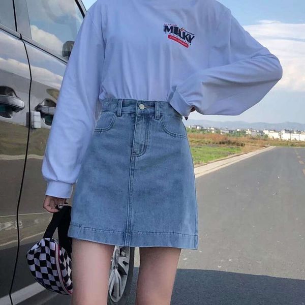 item title short black denim skirt for children summer high waist students a line trend
item title short black denim skirt for children summer high waist students a line trend
