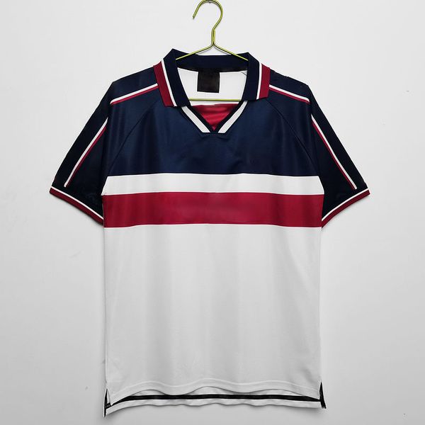 1997-98 away retro football jersey white blue, Black;yellow
1997-98 away retro football jersey white blue, Black;yellow