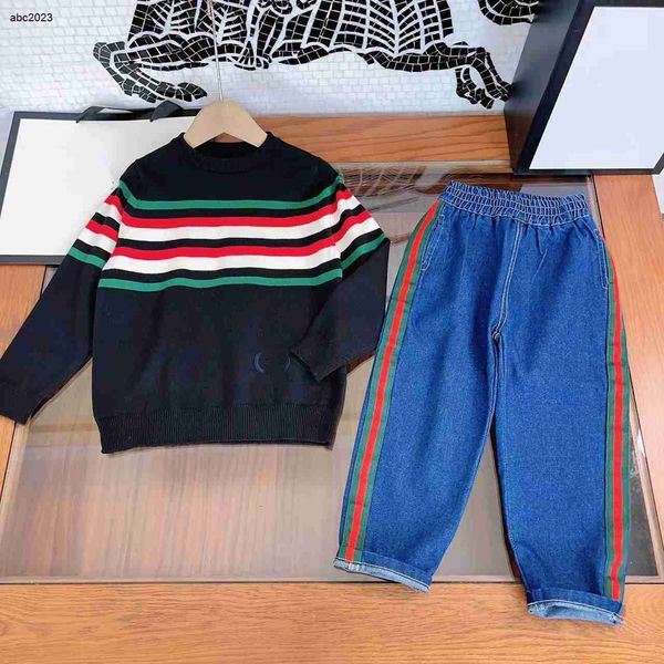 new designer tracksuits kids warm suit baby autumn sets size 100-150 cm 2pcs multi color striped design round neck sweater and jeans aug24, White
new designer tracksuits kids warm suit baby autumn sets size 100-150 cm 2pcs multi color striped design round neck sweater and jeans aug24, White