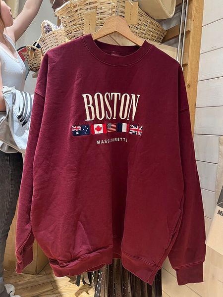 women s hoodies sweatshirts flag embroidery vintage autumn warm round neck cotton loose long sleeve women y2k streetwear oversize pullovers, Black
women s hoodies sweatshirts flag embroidery vintage autumn warm round neck cotton loose long sleeve women y2k streetwear oversize pullovers, Black