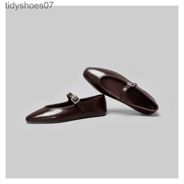 the row muller niche design french shallow cut mary jane shoes single shoe women's shoes soft leather sole, Black
the row muller niche design french shallow cut mary jane shoes single shoe women's shoes soft leather sole, Black