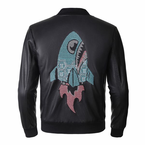 plein bear winter & autumn men coat jacket slim faux leather motorcycle pu faur jackets long-sleeve outerwear coats 841608, Black
plein bear winter & autumn men coat jacket slim faux leather motorcycle pu faur jackets long-sleeve outerwear coats 841608, Black