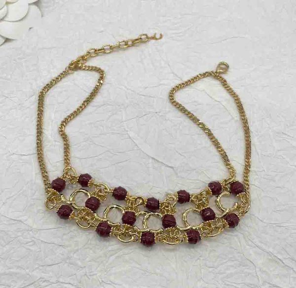 2023 luxury quality charm pendant necklace with dk red beads hollow design in 18k gold plated have box stamp ps7527b, Golden
2023 luxury quality charm pendant necklace with dk red beads hollow design in 18k gold plated have box stamp ps7527b, Golden